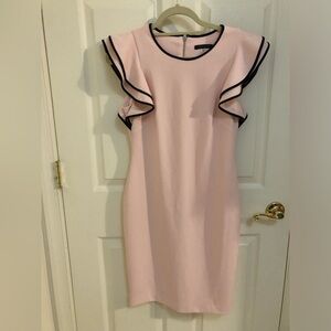 Tommy Hilfiger pink dress with flutter sleeves size 6